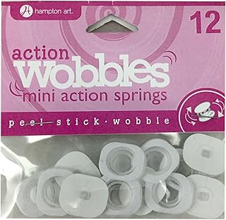 Hampton Art Action Wobbles Mini 12 Pieces, Action Wobbler, Wobble Kit, Wobblers for Card Making, Craft Springs, Action Wobblers for Cards, Action Wobble Springs