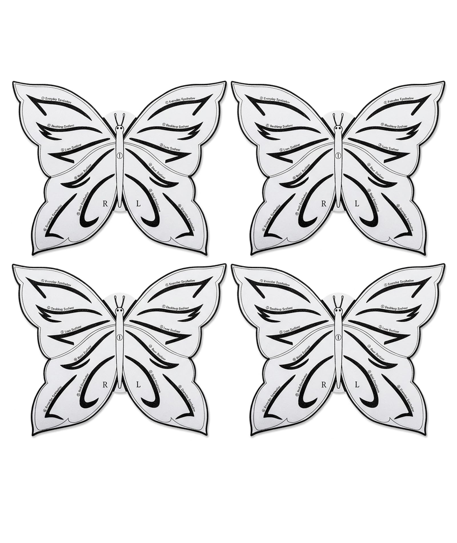 24 Pairs Eyeliner Stencil Sticker for Eyes Set, Eyeliner Sticker Reusable, Quick Makeup Application for Beginners, Eyeliner Template Card, Suitable for Makeup and Special Events-image-34