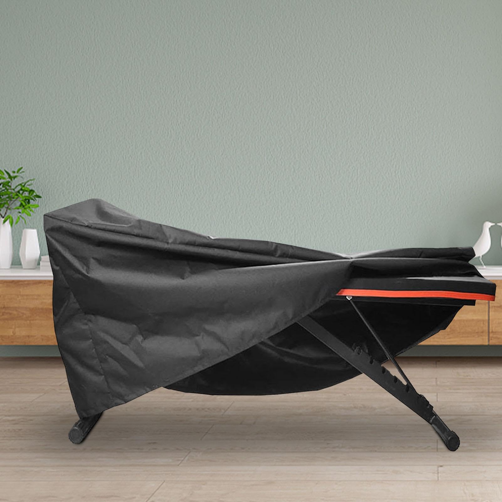 Sit-Up-Board – Hantelbank für den Außenbereich, wasserdicht, Fitnessbank, Oxford-Tücher, Fitnessbank, Schutz für Hantelbank, 127 x 57 x 44 cm, Schwarz