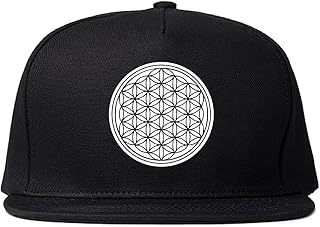 Flower of Life Chest Mens Snapback Hat Cap Black