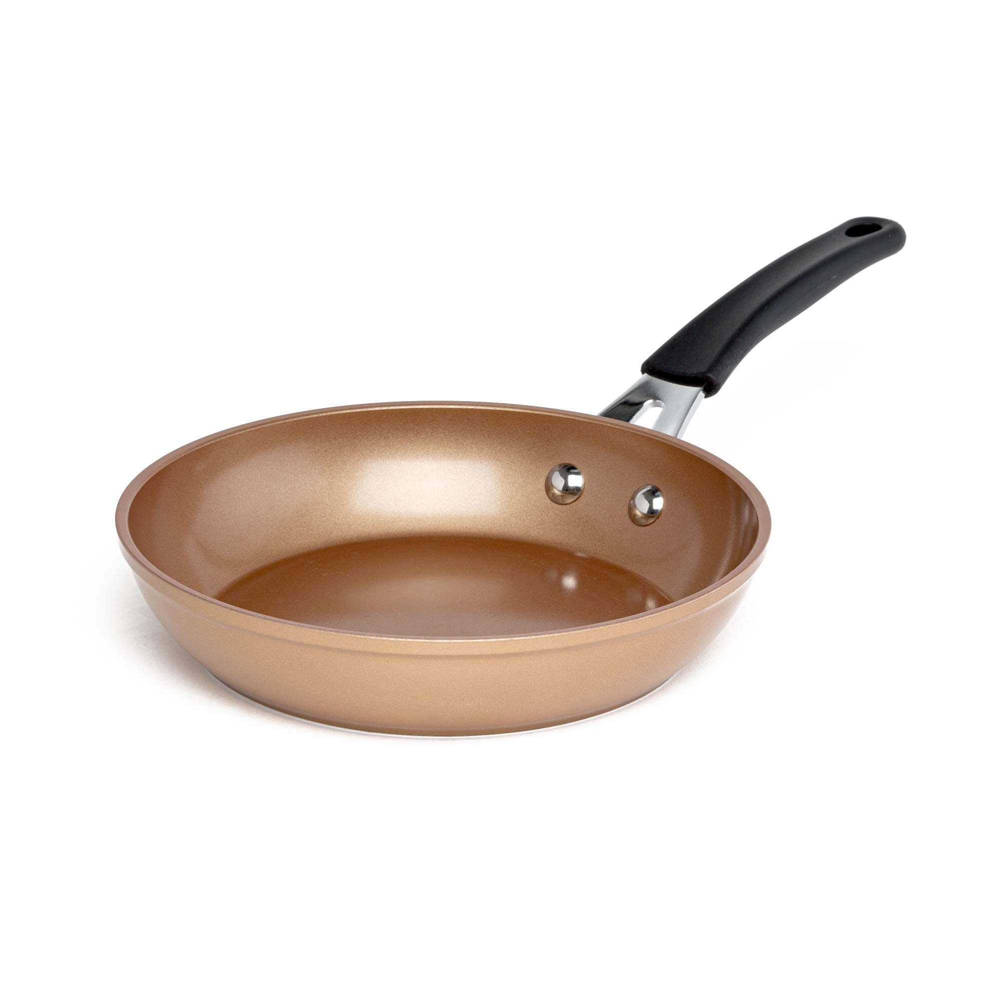 Ecolution Titanium Ceramic Easy Clean Endure Nonstick Silicone Stay Cool Handle, 8-Inch Fry Pan, Copper