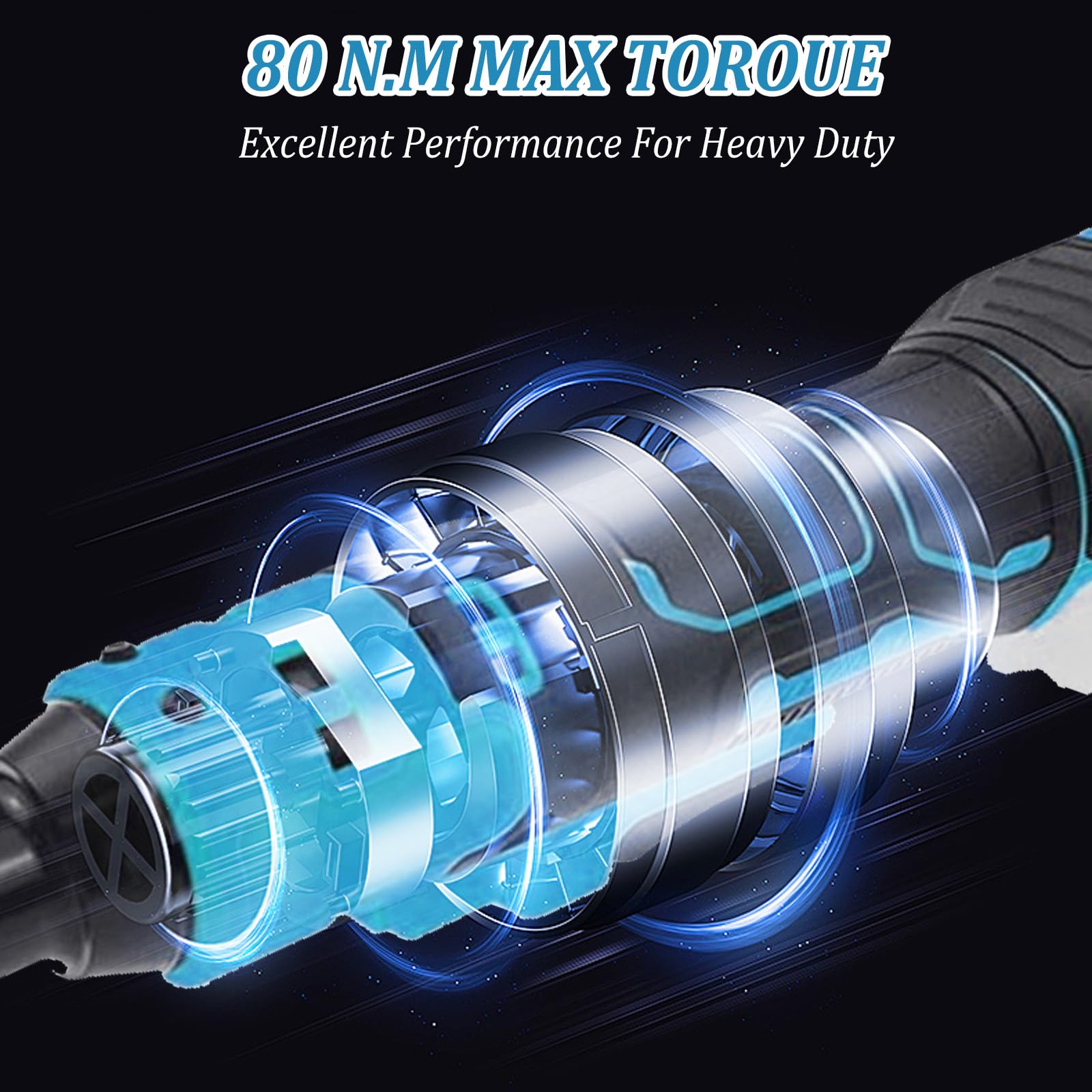 Clé à Cliquet électrique Compatible avec Makita 21V, Clé à Cliquet Électrique 3/8", Cle à Choc Sans Fil, Cliquet Electrique avec 10 Clés à Douille, Tige d'extension (Sans Piles)