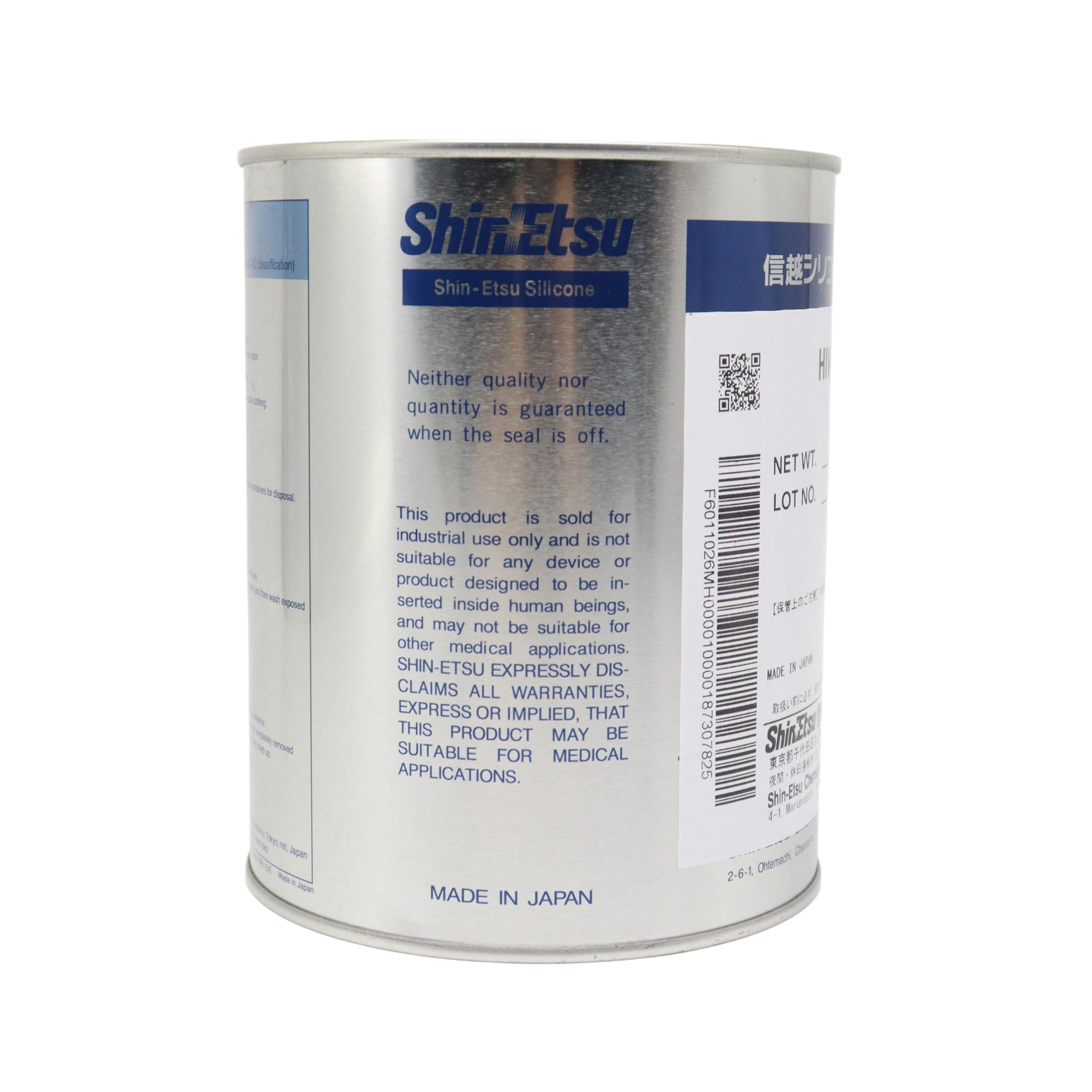 Shin-Etsu HIVAC-G grasa de vacío de alto rendimiento 1 kg | Lubricante especializado para aplicaciones de laboratorio, industriales y electrónicas