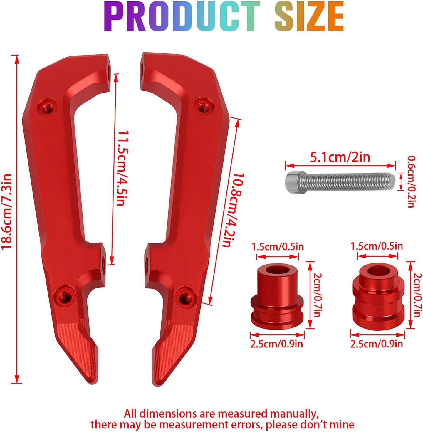 GROM Passenger Grab Bars Rear Seat Pillion Grab Handles Hand Grip Rails Replacement for Honda Grom 125 MSX125 2022 2023 2024 2025 2026(Red)