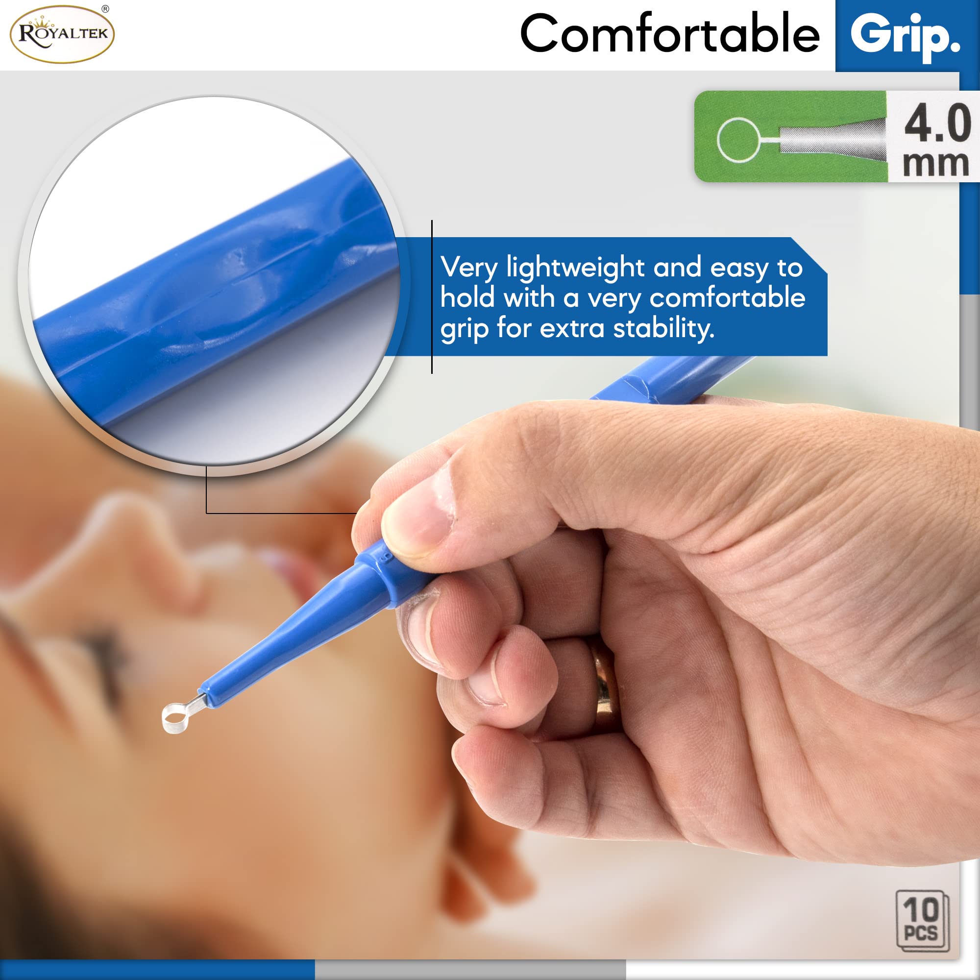 Sterile Disposable Dermal Curettes, Easy Peel Packing - Box of 10 (4.00 mm) — Amazon image 5