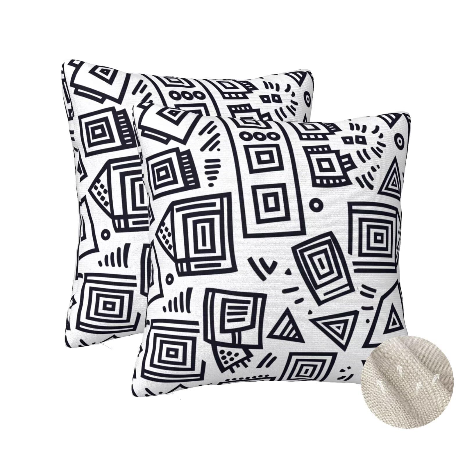 Housses de coussin simple 60x60 cm de qualité supérieure motif carré