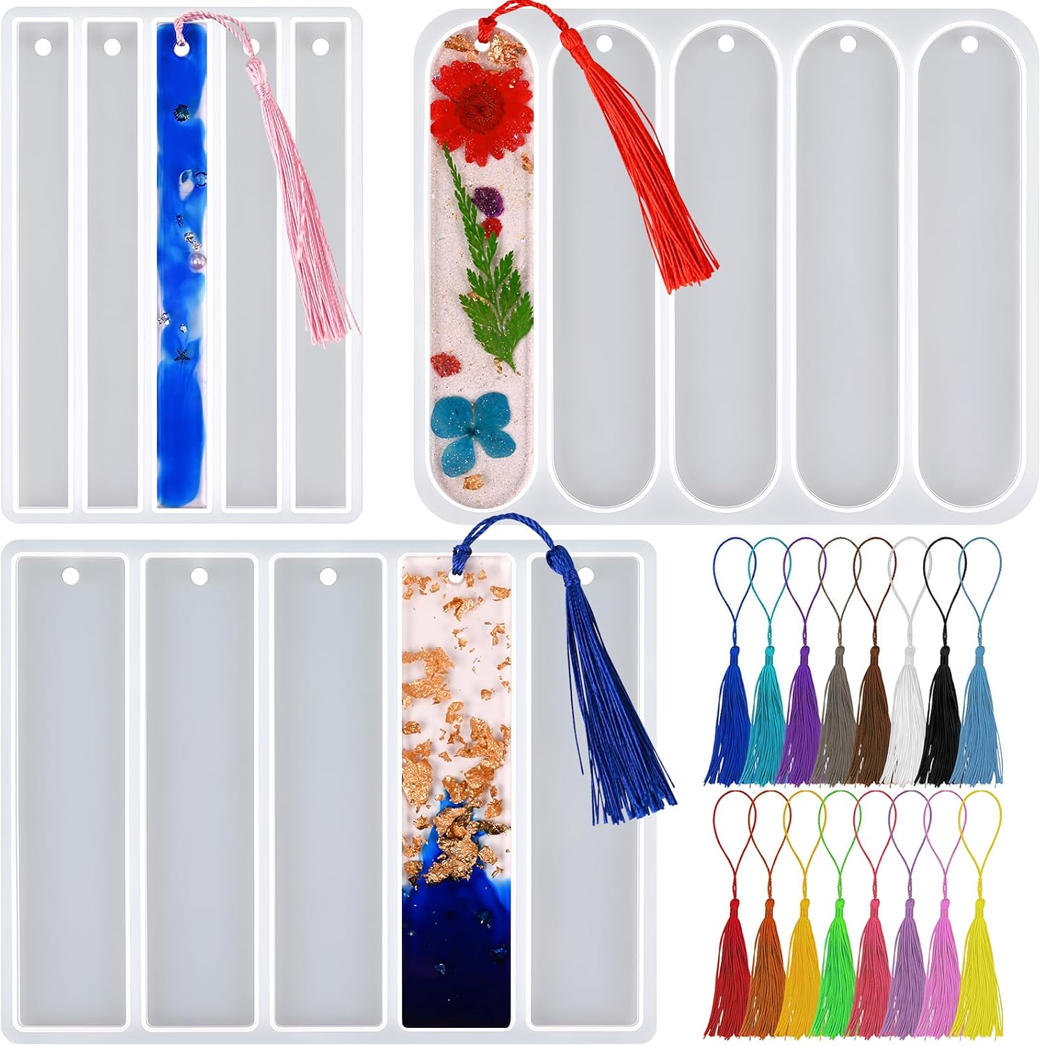 Actvty Bookmarks Mold, Bookmarks Silicone Mold for Resin Casting