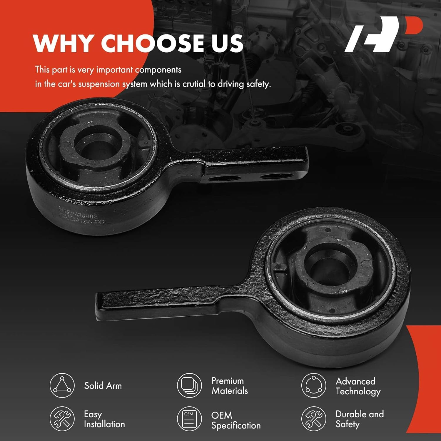 A-Premium 2 x Front Lower Control Arm Bushing Kit, Compatible with BMW 328i 1996-1998, 318ti 1995-1999, 323is 1998-1999, 328is 1996-1999, Z3 1998-2002, 318i 1991-1999, 318is 1991-1999