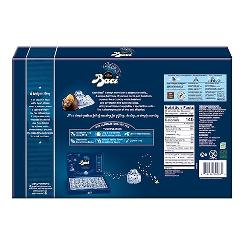 Miniatura 3 de Baci Classic - Caja de trufa de 28 piezas de chocolate negro y avellana 1235 onzas paquete de 1