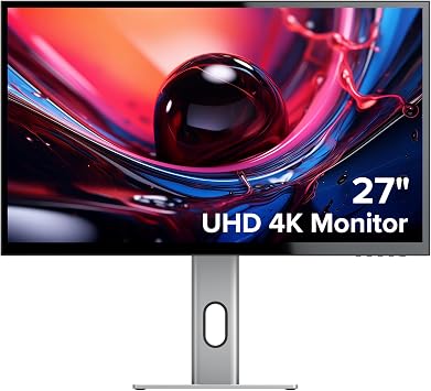 ALOGIC Clarity 27 4K UHD Monitor with USB-C 90W PD | Adjustable Stand | Silver & Black | Ultra HD Display