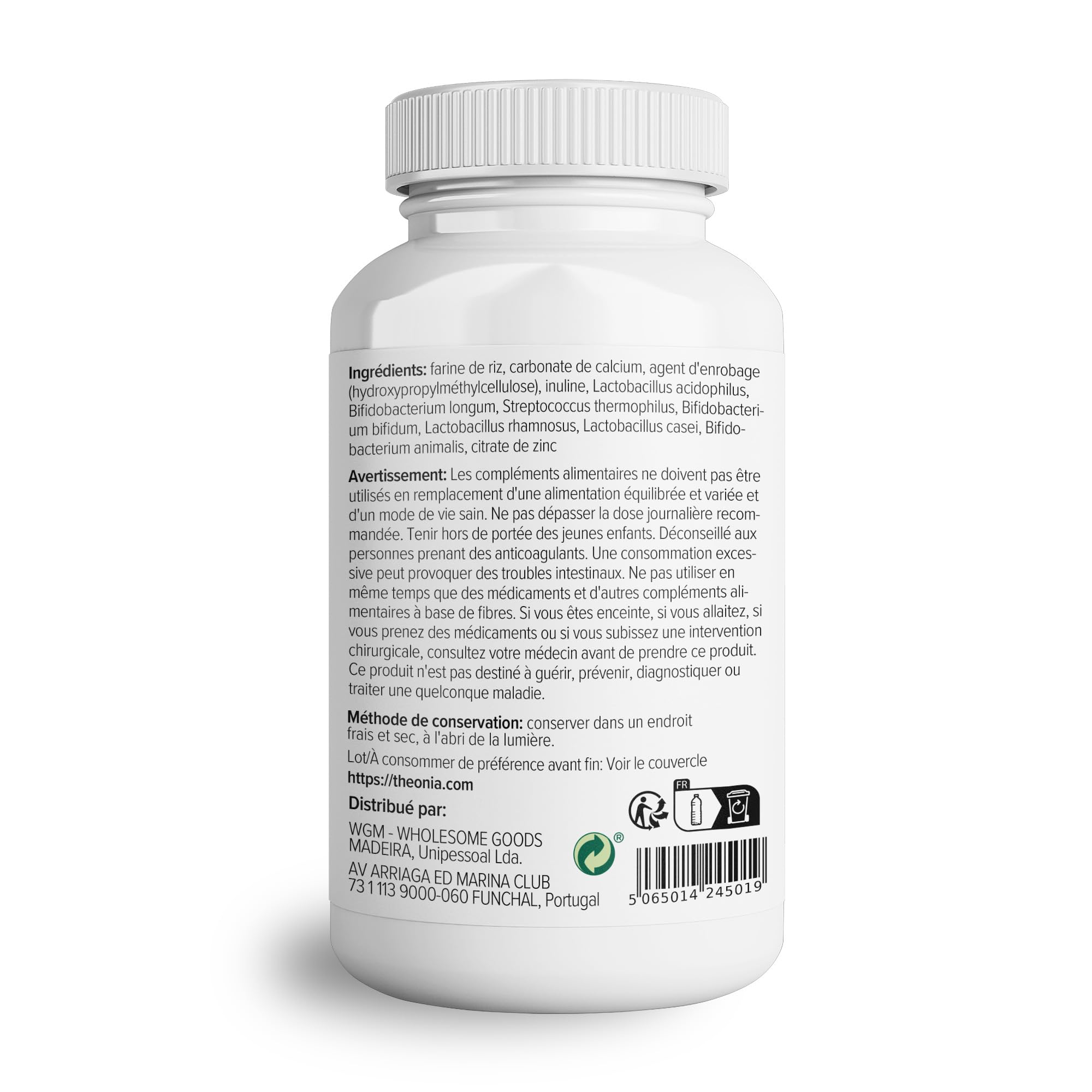 Complément alimentaire Complexe de probiotique de Theonia - 7 souches puissantes avec 20 milliards d’UFC par dose journalière - système immunitaire, la digestion et la santé de la peau - 60 gélules | 7 souches avec 20 milliards d’UFC par dose journalière