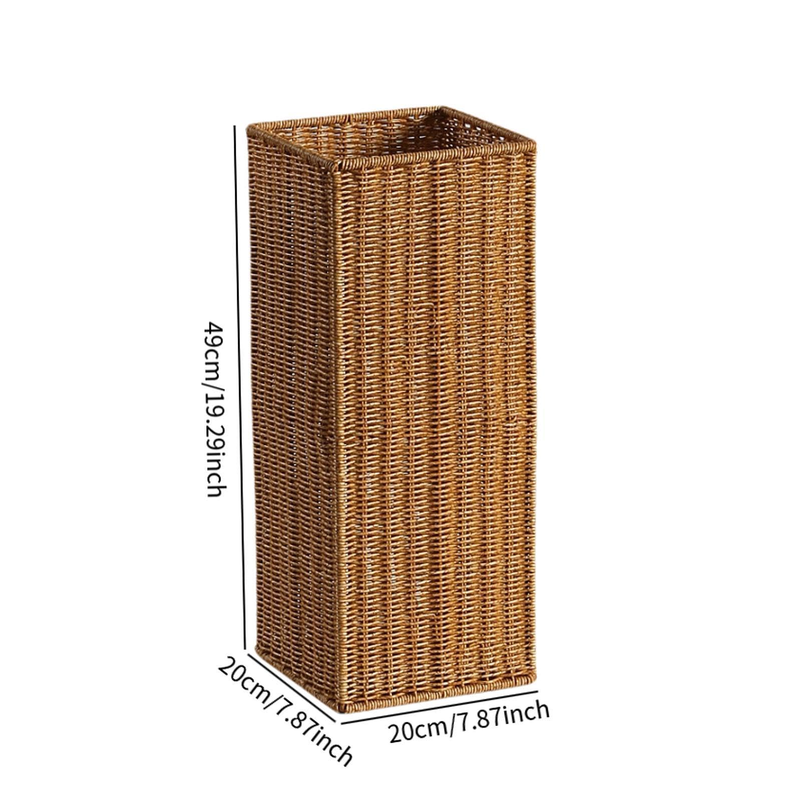 rockible Portaombrelli in Rattan Artificiale, Portaombrelli Indipendente, Moderno Organizer per La Casa, Contenitore per Ripostiglio, Appartamento, 49 Cmx20 Cmx20 Cm