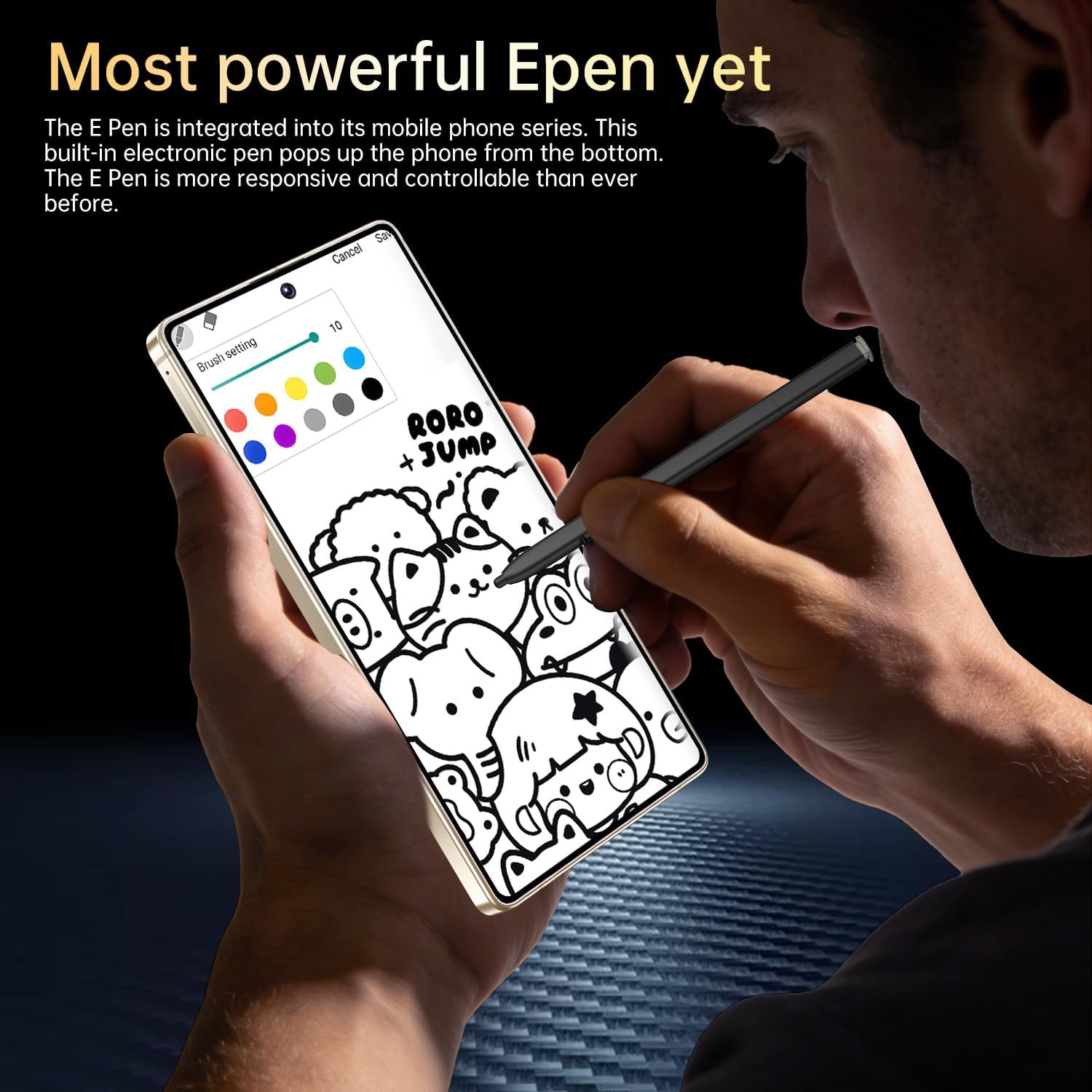 SZV 26 Ultra Unlocked Cell Phone,16+1TB 5G Unlocked Phone, Built in Pen Android 15 Battery 7000mAh 6.99" HD Screen Smartphone, Dual SIM/Face ID/Fingerprint Lock/GPS (Gold, 16+1TB)