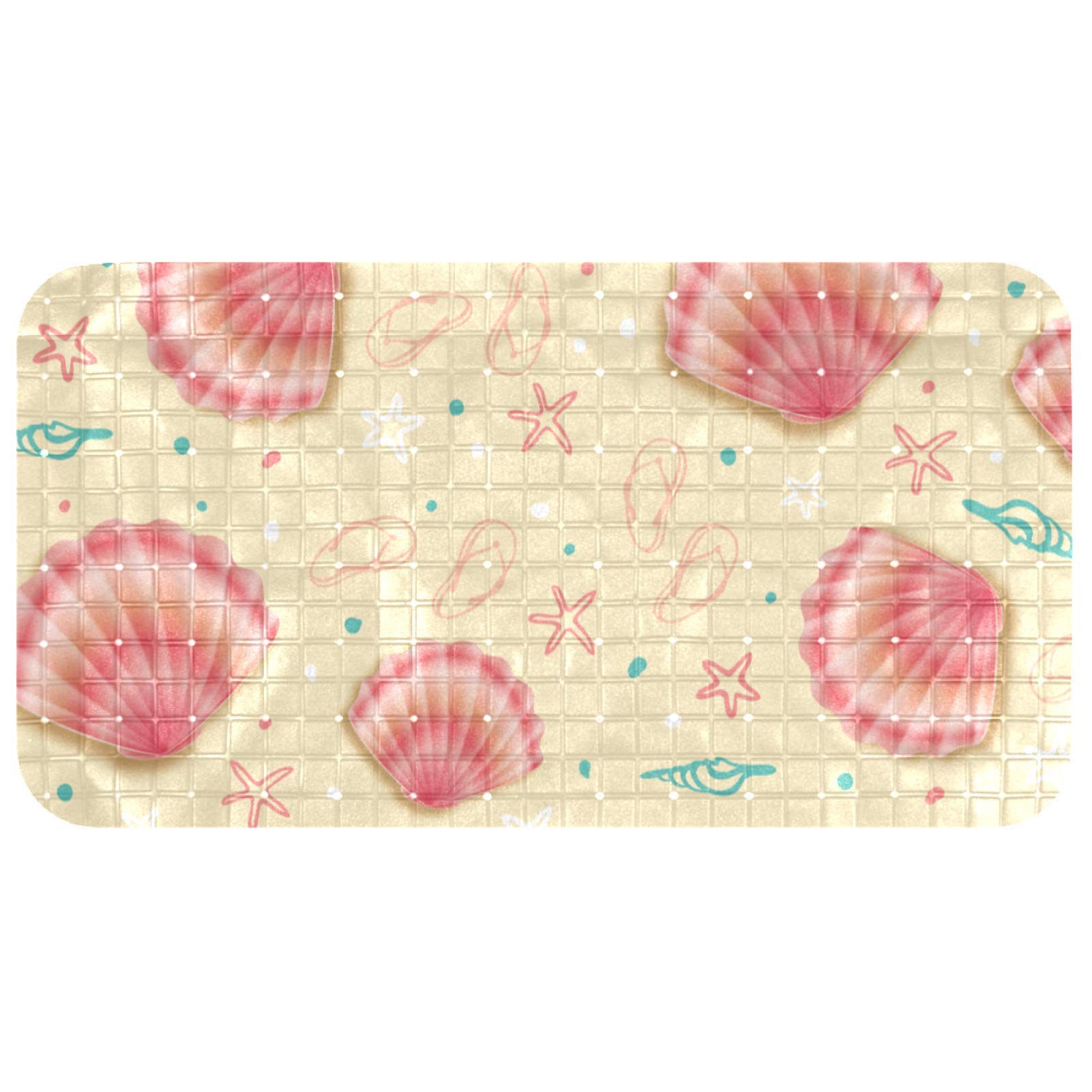 Alfombrilla de baño de bebé Bennigiry para duchas seguras con diseño de conchas