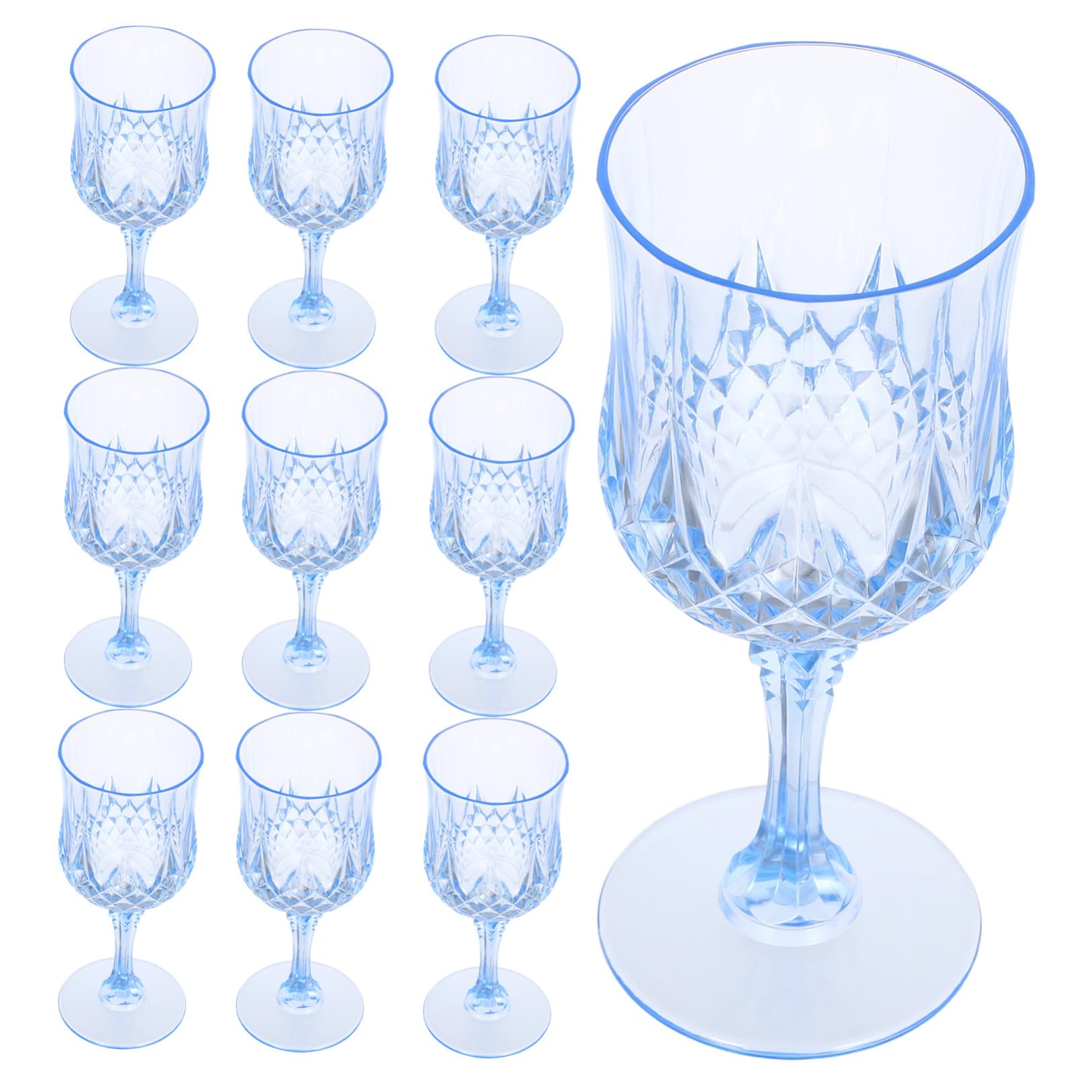 STOBAZA 12 Piezas Copas De Vino De Plástico Retro Vasos De Fiesta Vasos De Copa Vintage