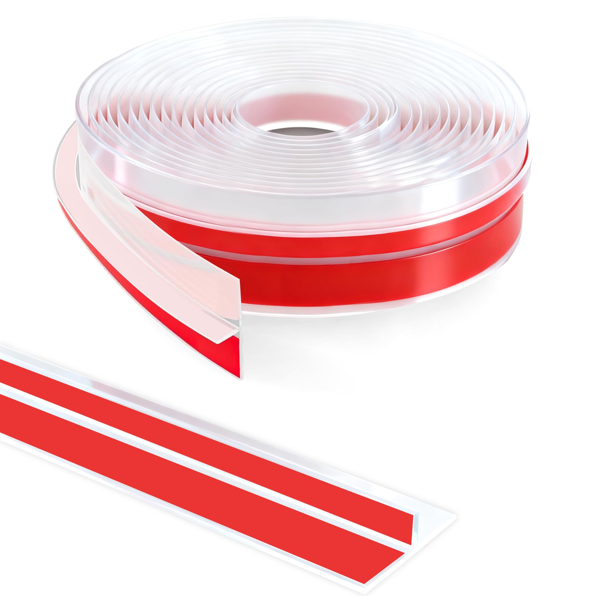 20Ft T Shaped Door Draft Stop, Silicone Air Stripping Sealing Tape for Doors and Windows - Clear, 2 Inch Wide (50 mm)-image-20