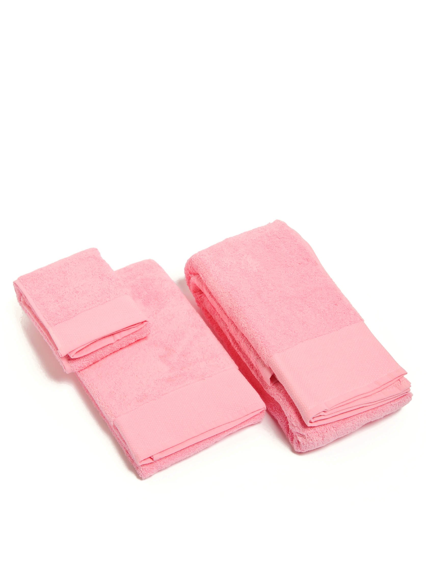 Set Asciugamani 1+1 Voglia Di Colore - Asciugamano + Ospite In Cotone 100% Malva - Morbida Spugna - 38x23 Cm