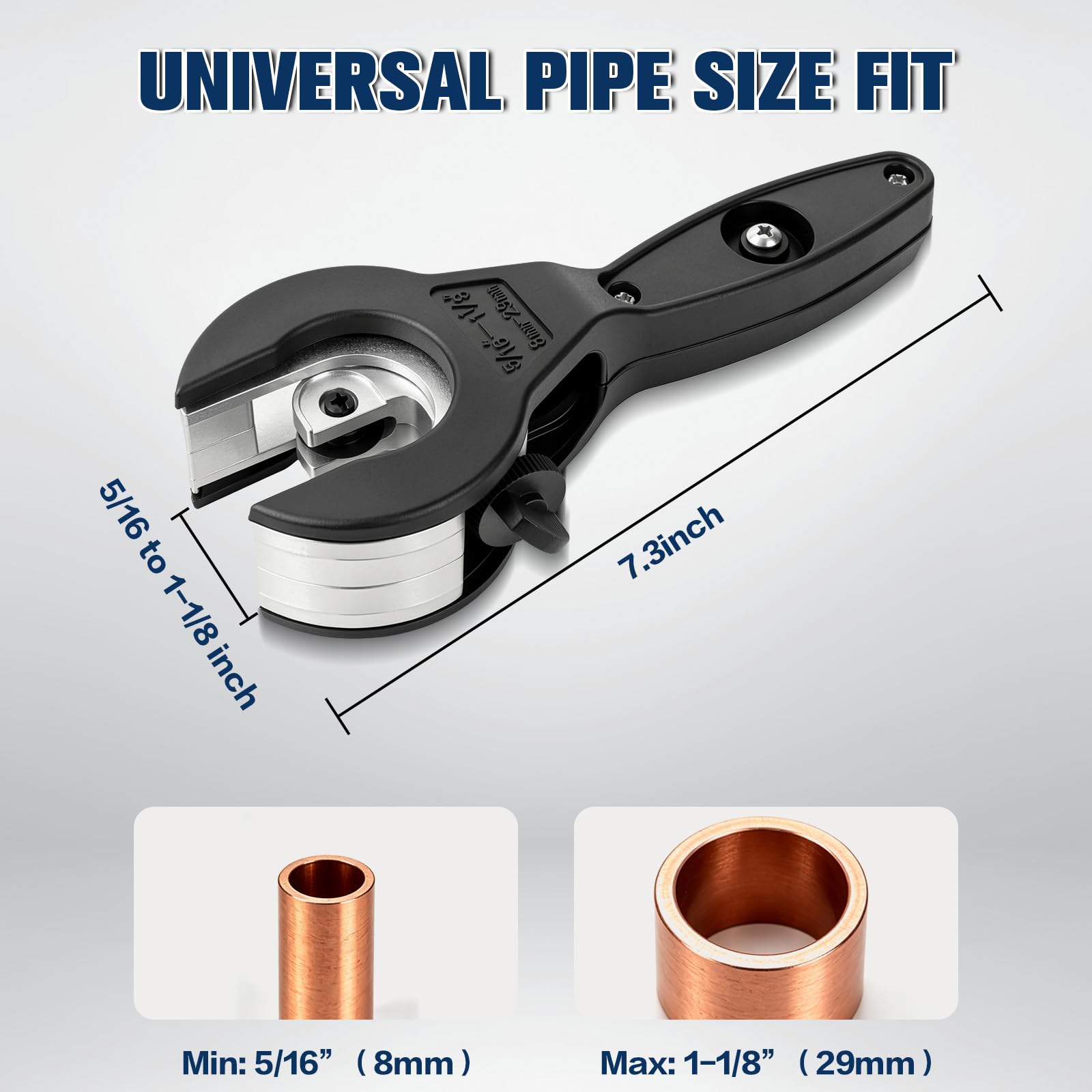 Vocoleca 2-in-1 Pipe Cutter - Ratchet & Deburring Tool -4
