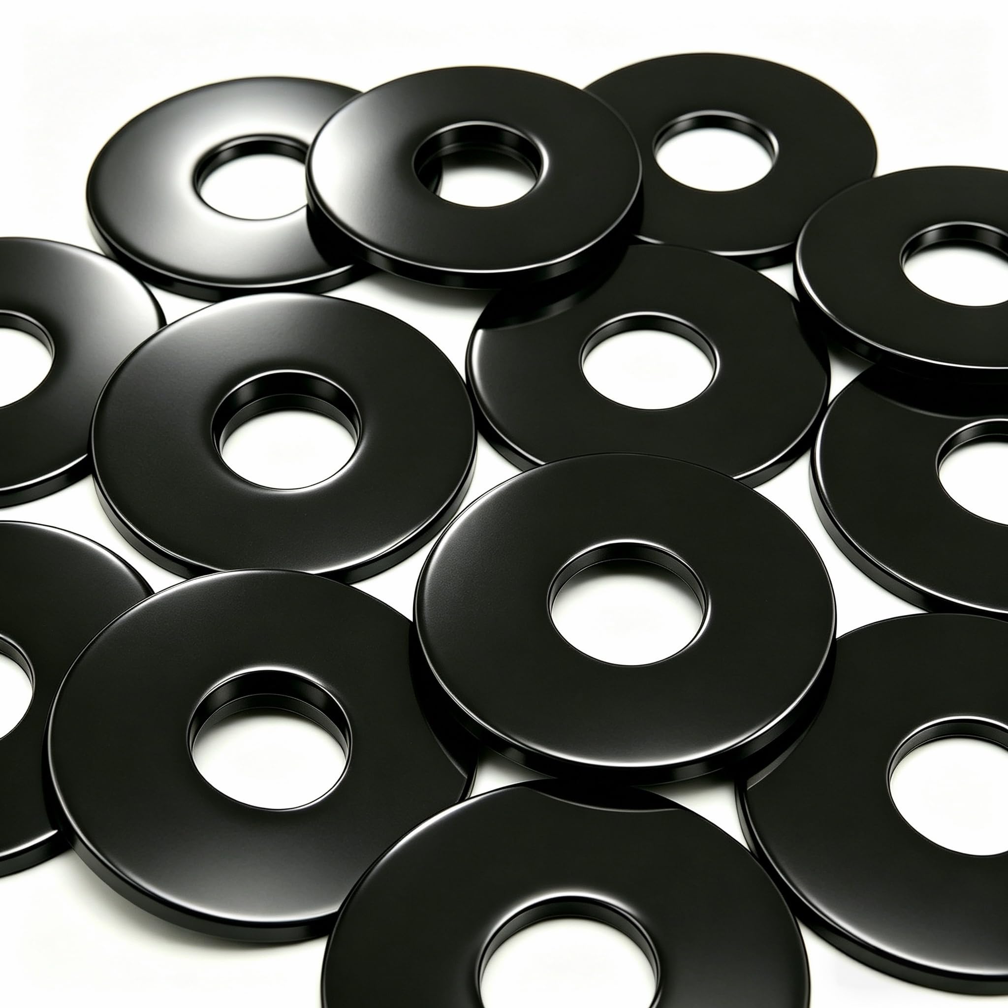 150Pcs Flat Washers M5 x 15mm Stainless Washers,Thickness 1.2mm Metal Round Washer for Screws and Bolts(Black)