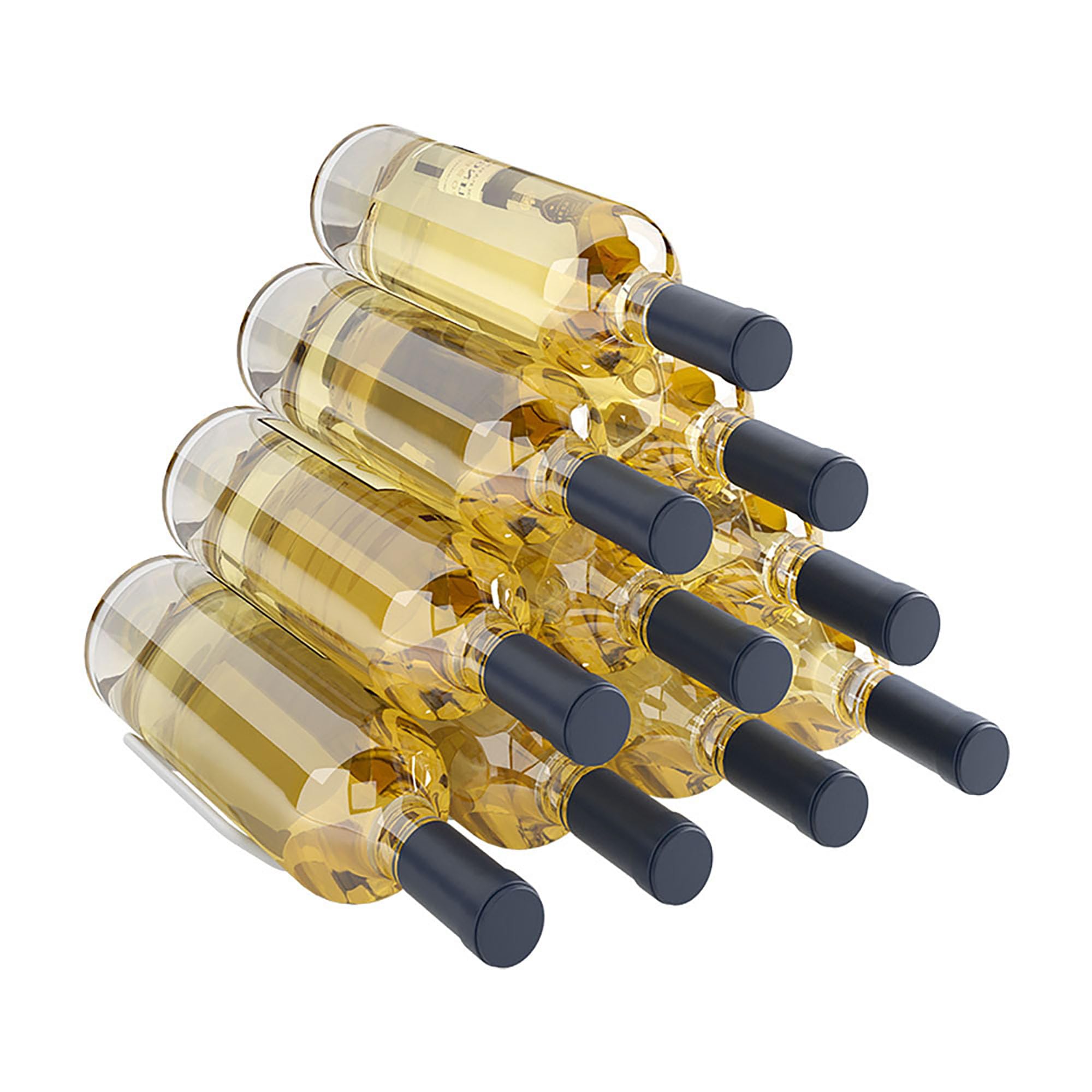 Portabottiglie Metaltex Impilabile - Set Da 2 Per Frigo | Organizza 10 Bottiglie Di Vino/Birra/Bevande - Foto 10