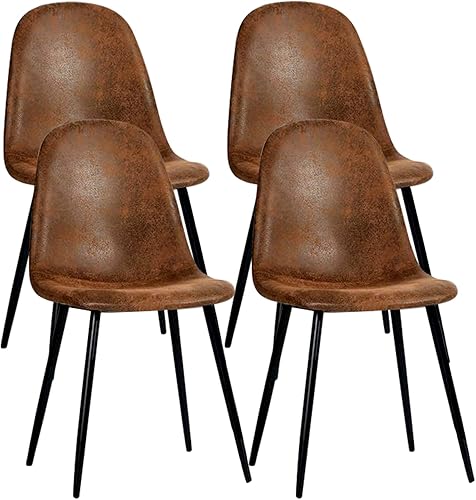 Miniatura 1 de FurnitureR Sillas de comedor, cómodas sillas laterales tapizadas sin brazos para el hogar, cocina, dormitorio, sala de estar, restaurante de