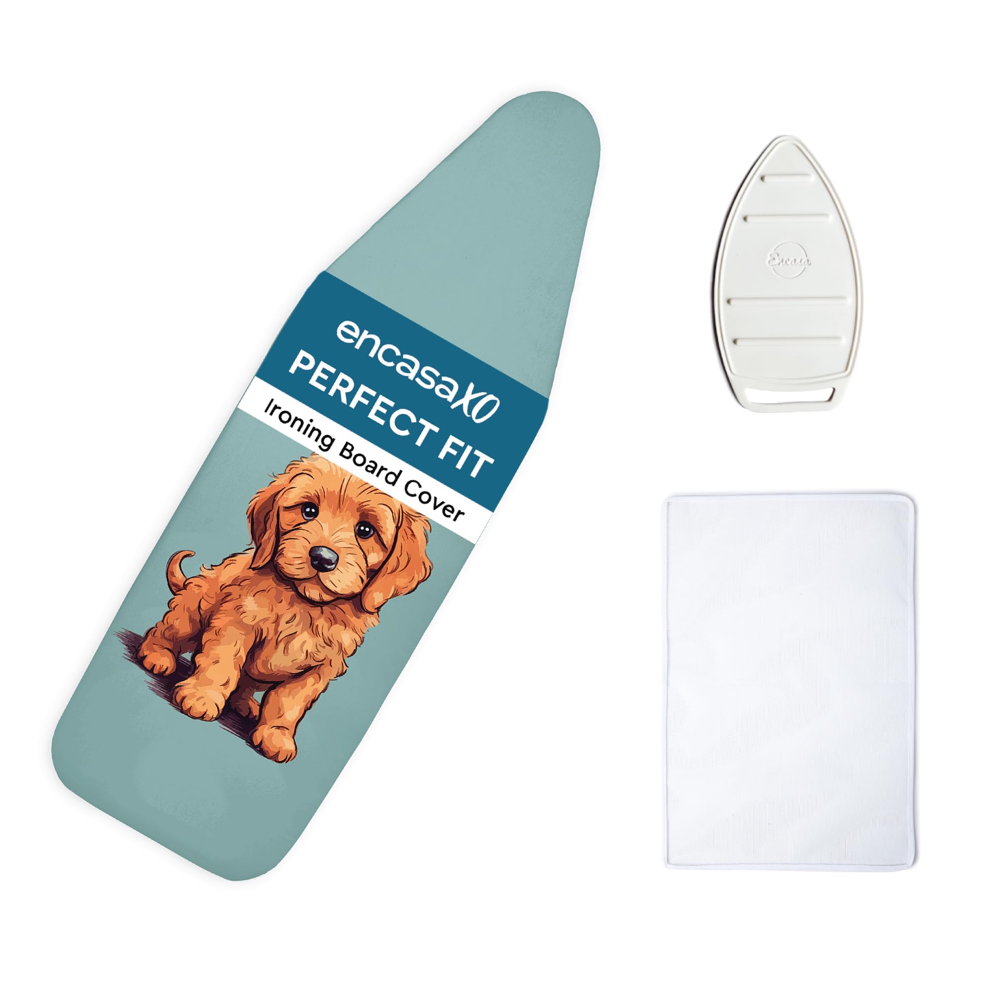 Encasa XO Ironing Board Cover, 4mm Felt Padded Cotton 44"x13" Tommy — image 1