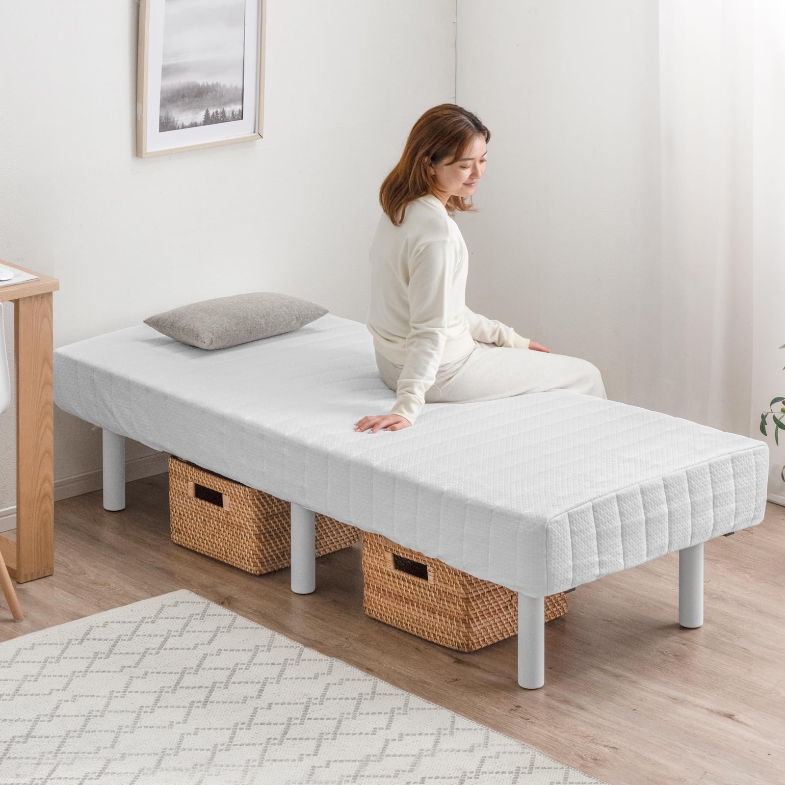 Amazon.co.jp: タンスのゲン 脚付きマットレス セミシングル