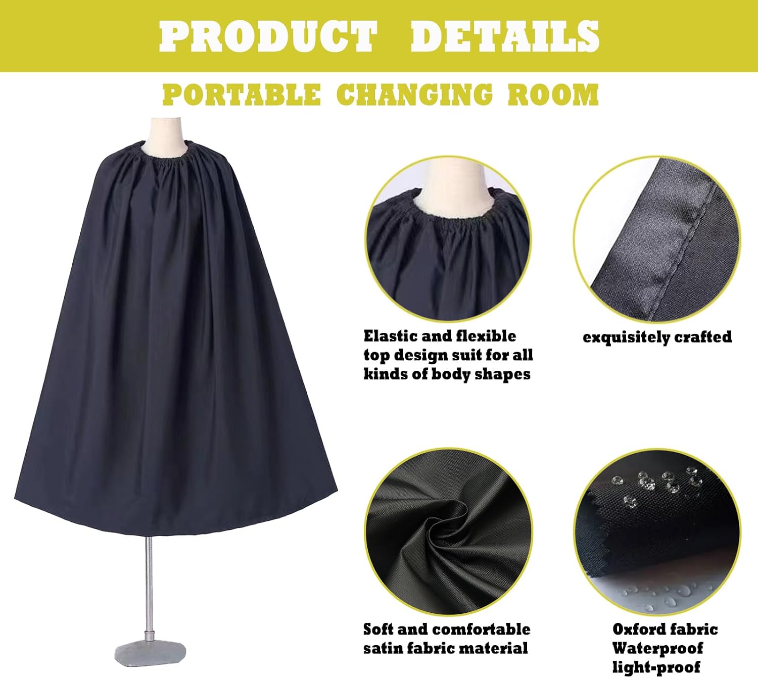 Portable Privacy Tent for Changing Clothes – Changing Room for Beach, Car, Camping, Boat, Portable Dressing Room Shower Tent with Carry Bag for Easy Transport