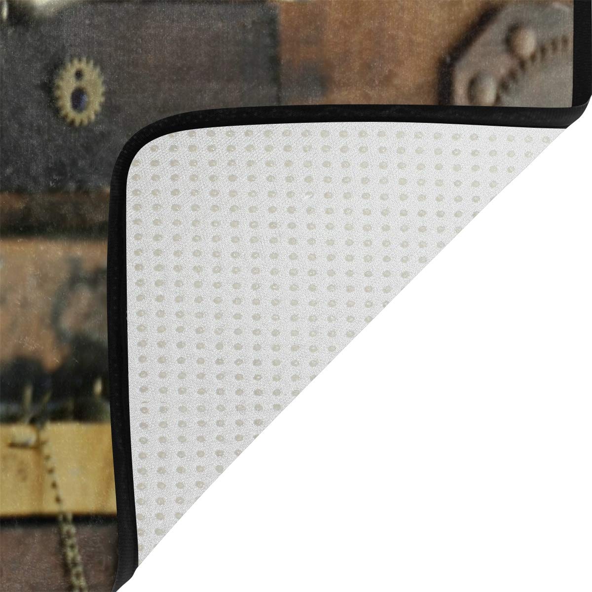 Tapis vintage steampunk avec engrenages anciens pour salon, chambre à coucher, 160 cm x 122 cm