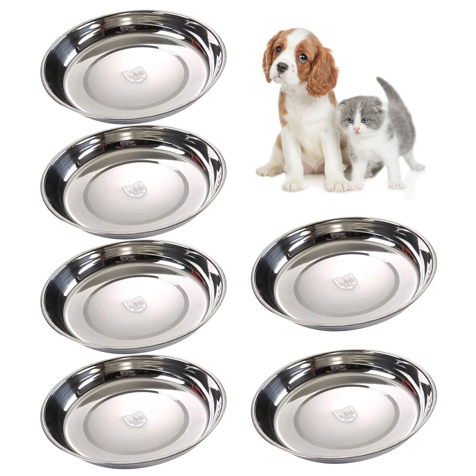 Apatal 6 PCS Stainless Steel Cat Bowls, 5.5