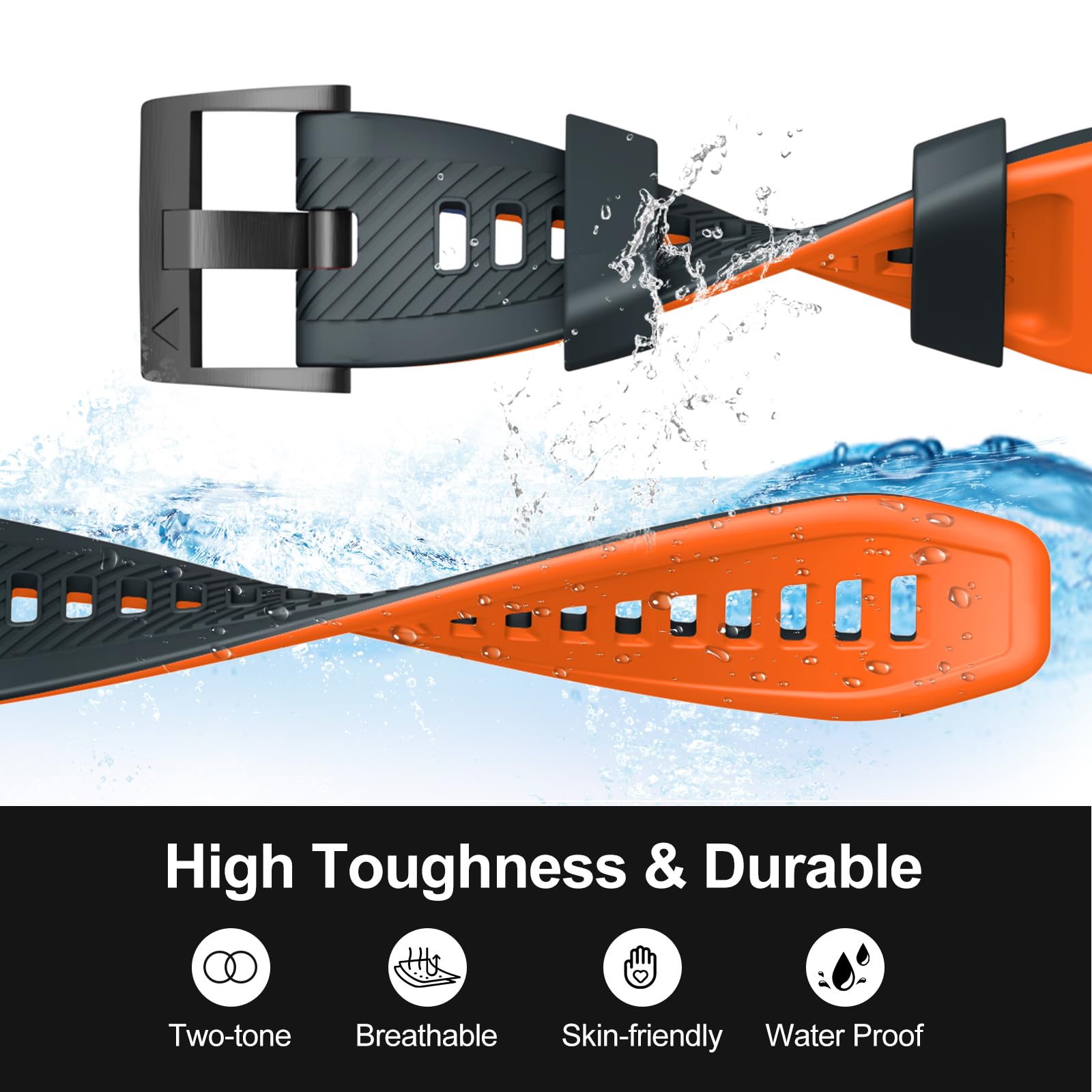 Braccialetto Silicone Per Fenix 5X 6X OVERSTEP Compatibile Con Garmin Fenix 5X, Cinturino Di Ricambio In Morbido Silicone Da 26 Mm Per Fenix 5X Plus/Fenix 6X/Fenix 6X Pro/Fenix 3/HR Cinturino Garmin
