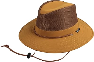 KANUT SPORTS Bouie Safari Sun Hat Quick-Dry, Wide Brim, UV Protection UPF 50+ for Fishing, Camping, Hunting, Hiking, Unisex Mustard