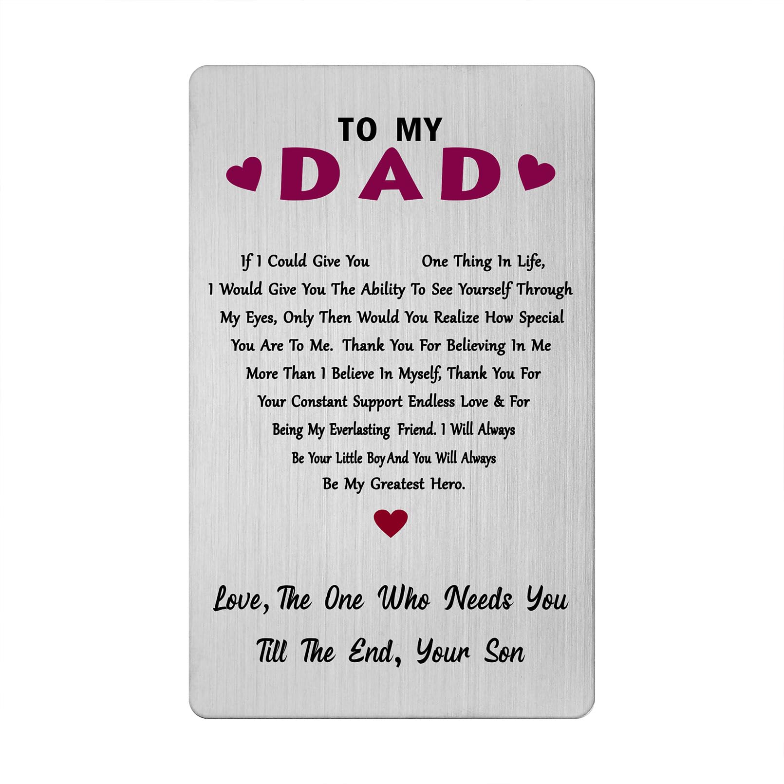 Viayen Dad Valentines Day Card from Son - Dad Birthday Gifts Ideas from Son to Father Wedding Thanksgiving Easter Card