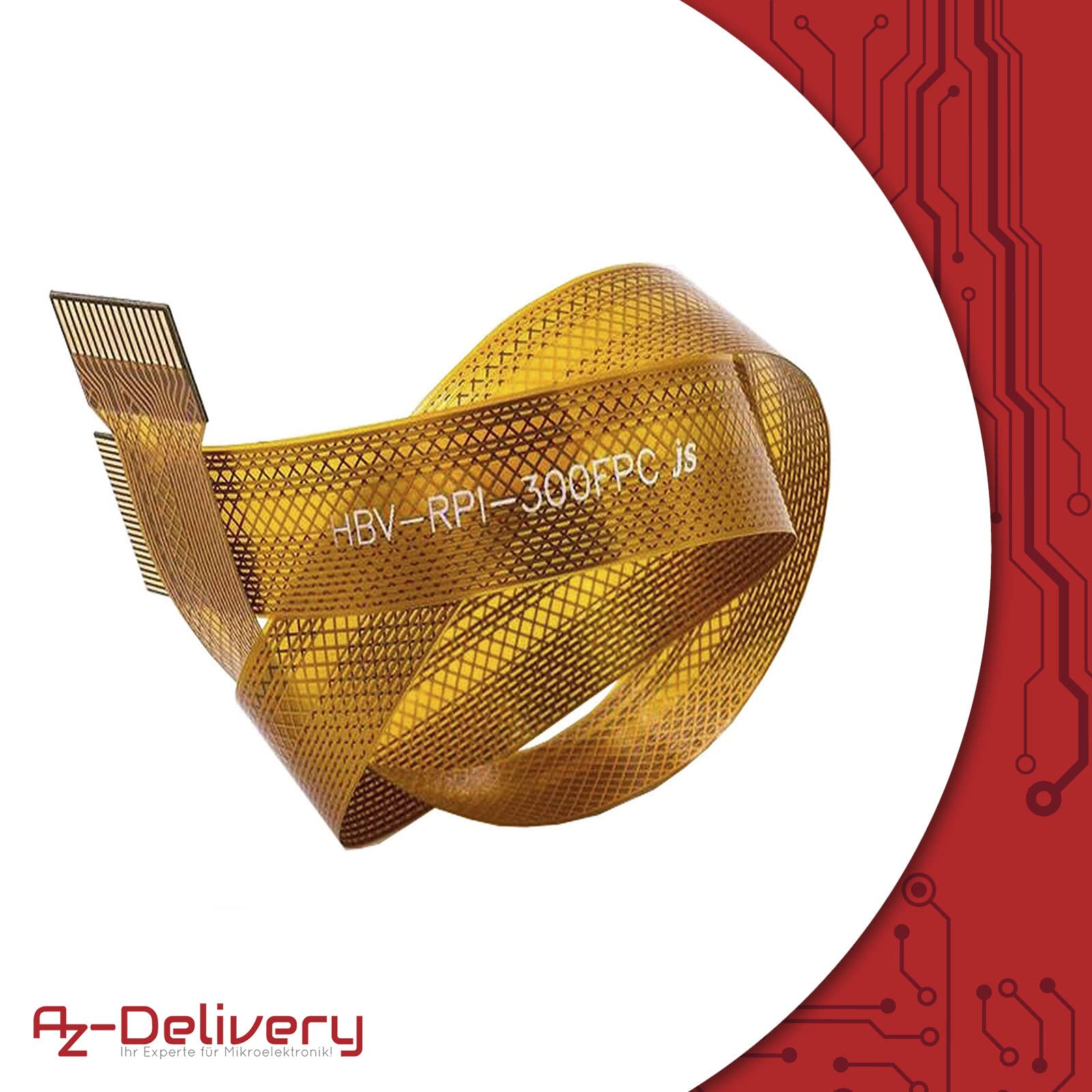 AZDelivery 3 x Zamienny kabel flex 30 cm kompatybilny z Raspberry Pi Zero kamera/wyświetlacz w tym e-book!
