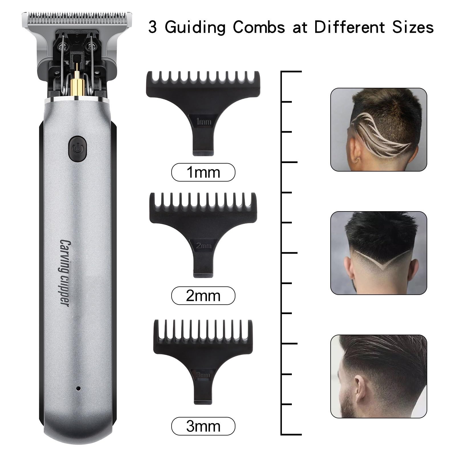 cortapelo, Recortador De Barba Profesional for Hombres, Recargable Por USB, Pelo