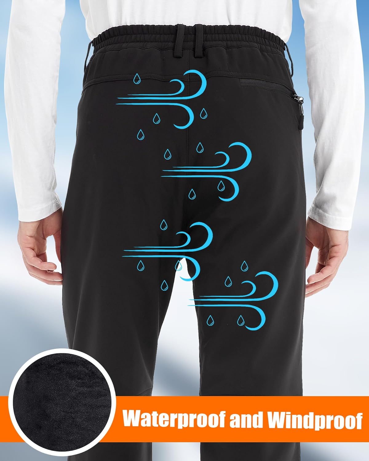 Heated Pants for Men and Women - Waterproof Hiking Hunting Skiing Heating Pants. 7.4v 16000mAh Battery