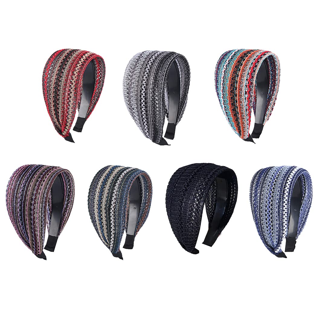 Bandeau femme large respirant, style bohème, accessoire cheveux, confort de port, adapté à différentes coiffures, pour tenues du quotidien, fêtes, cérémonies et soirées, en tissu léger