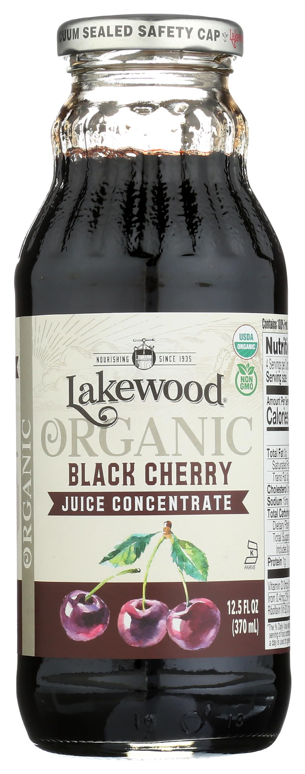 LAKEWOOD Organic Cherry Concentrate, Black, 12.5 FZ
