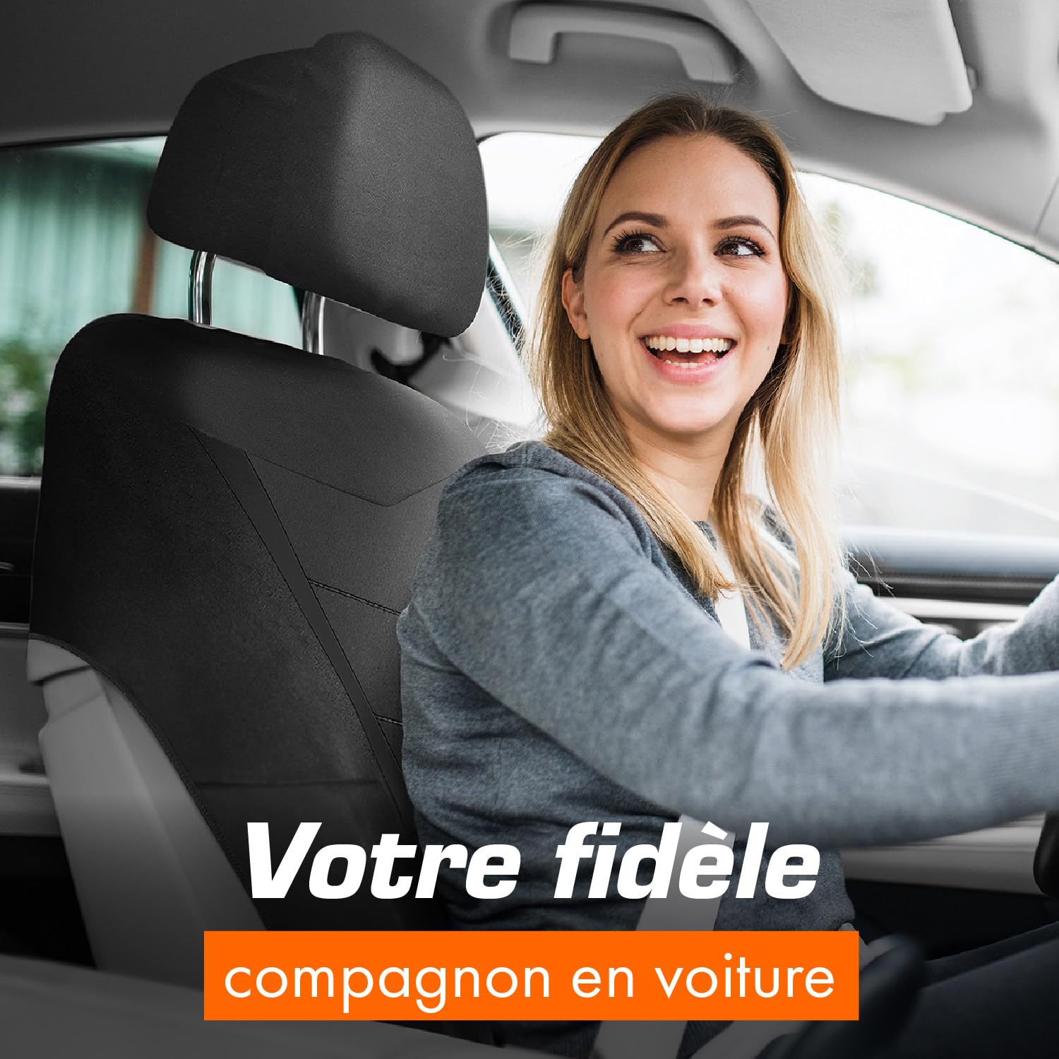 upgrade4cars Housse de Siege Voiture Universelle Noir | Ensemble de Housses Siège Auto Universel | Couvre Sieges pour Avant et Arrière