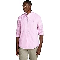 Tommy Hilfiger Uomo Camicia Flex Poplin Classic Regular Fit, Multicolore (Classic Pink/Optic White)