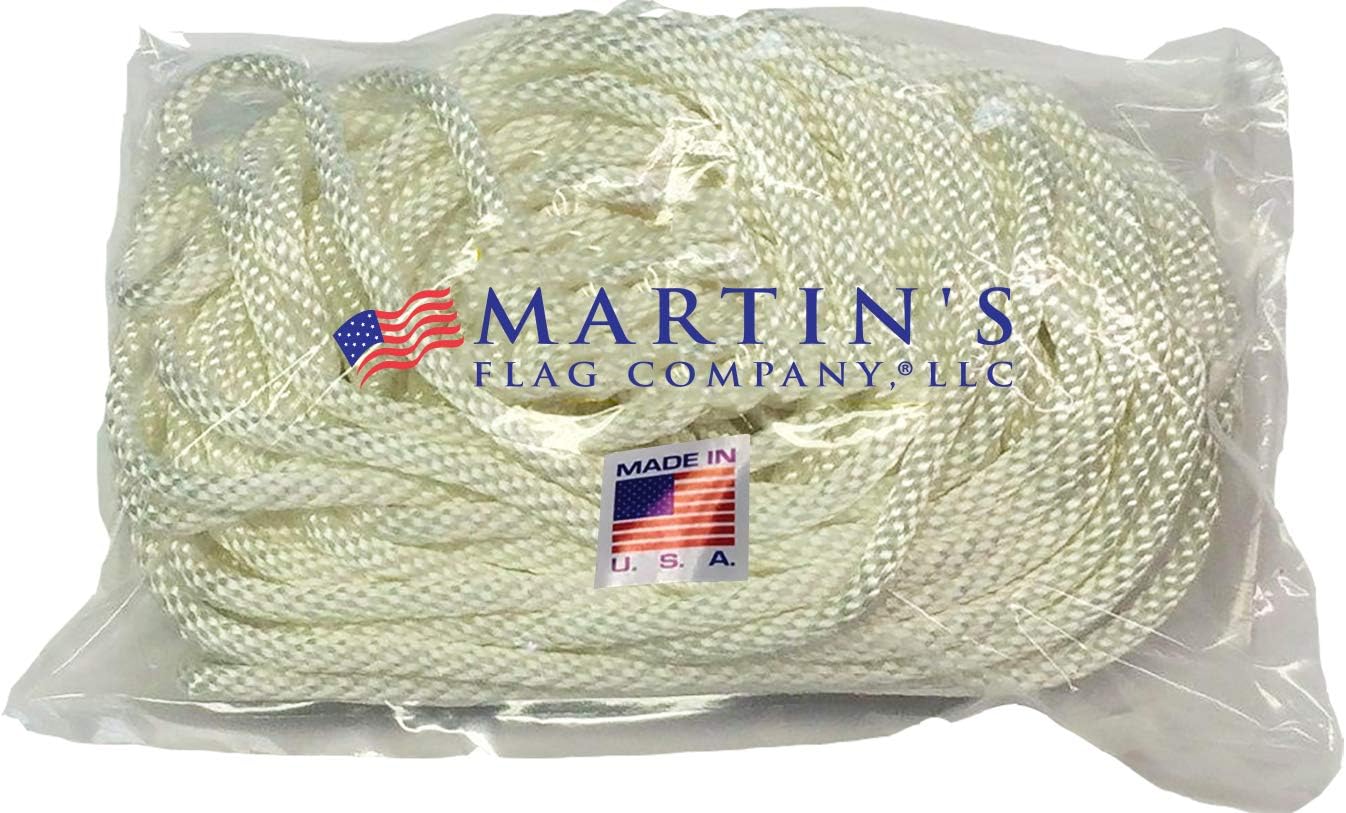 Flagpole Rope 5/16" in Various Lengths, Made in The USA, Designed for Flagpoles, Available (120 Feet)