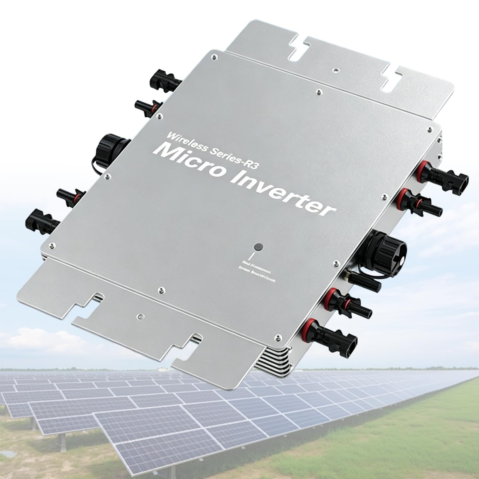 ZHENYUWANG Grid-connected solar micro-inverter, IP65 protection, with MPPT and WiFi APP monitoring, suitable for residential solar systems 1400W