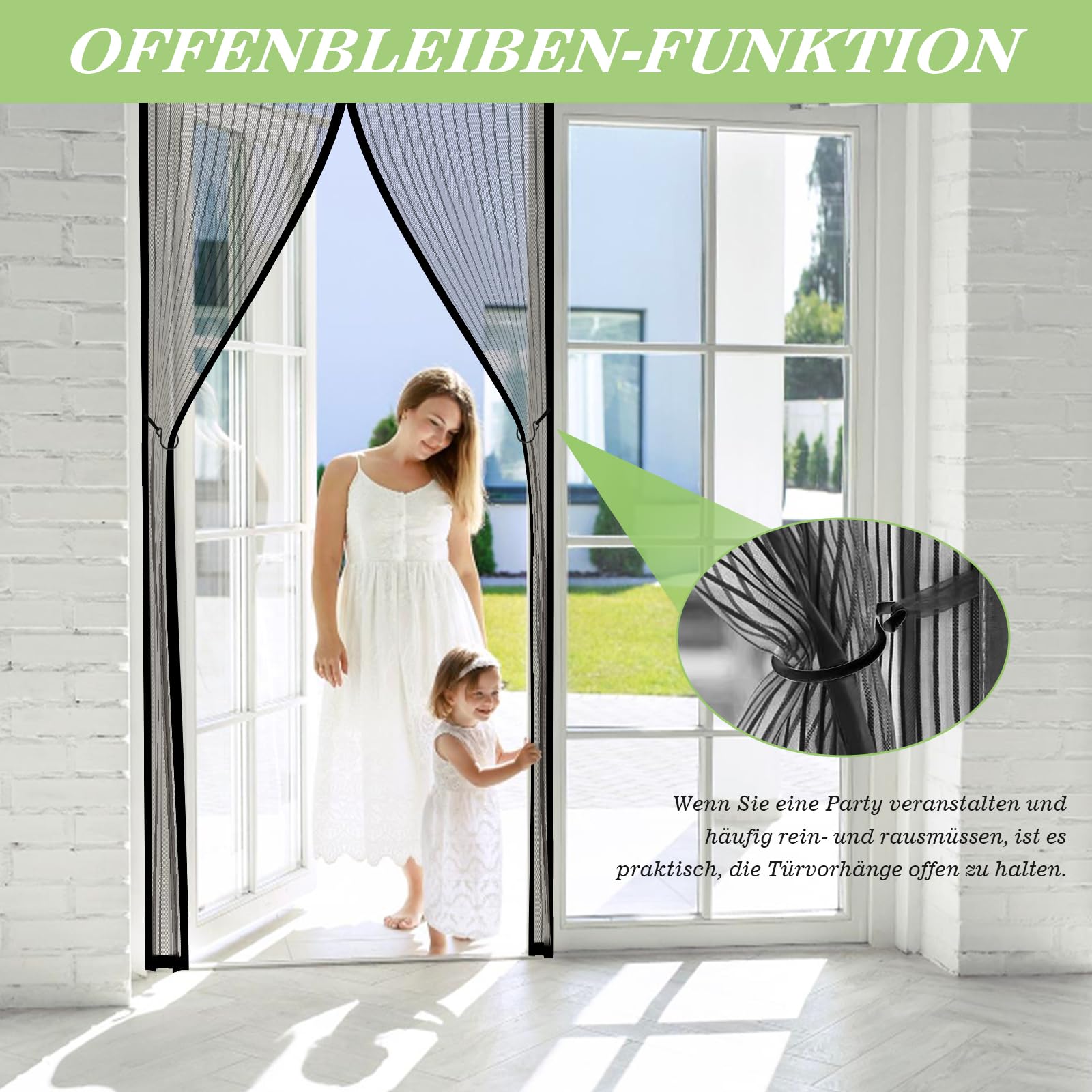 Vliegenhor / hordeur magnetisch 100x220cm