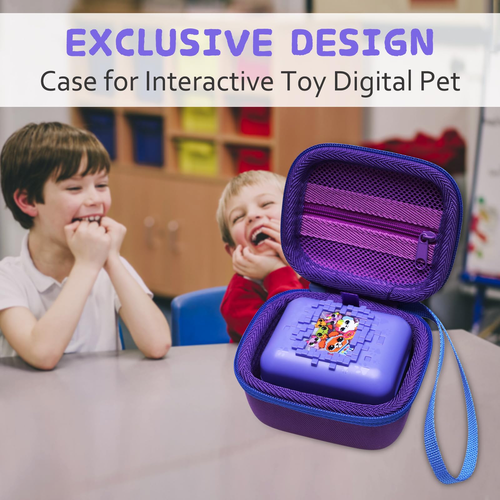LTGEM - Funda compatible con Bitzee Disney/Bitzee Magicals/Bitzee Interactive Toy Digital Pet proporciona protección para mascotas virtuales (morado) 3