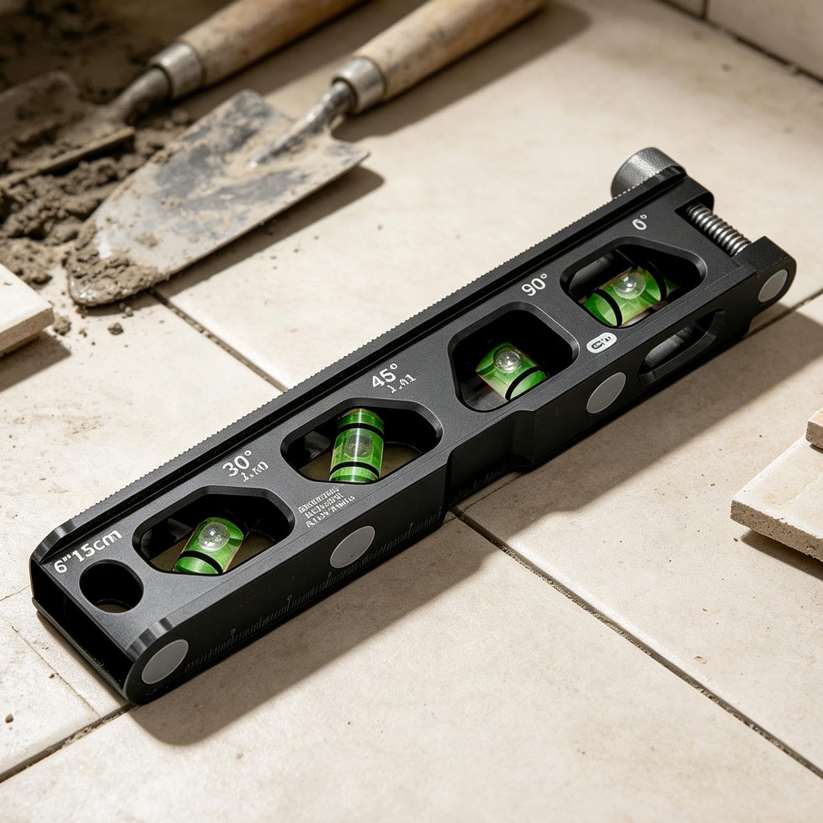Livella a bolla per installazioni sanitarie, antiscivolo, antiurto e | Mini livella magnetica per ristrutturazione della casa, installazione di scaffali e lavori di costruzione