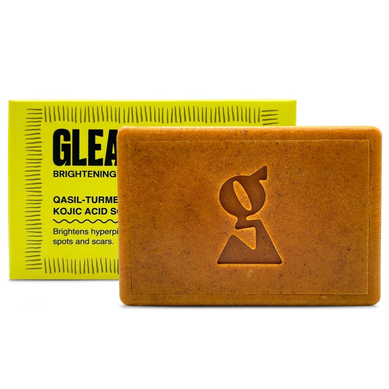 Turmeric Qasil Kojic Acid Glow Bar – Natural Soap for Even Skin Tone & Dark Spot Care – Moisturizing, Organic Oils, No Harsh Chemicals – Face & Body 3.5oz