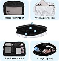 Vista 167 de Riñonera cruzada para mujeres y hombres, bolsa para cinturón para senderismo con correa ajustable, riñonera para correr, entrenamiento, deportes