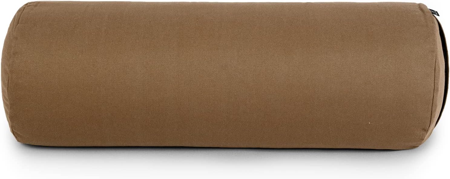 Yoga Studio Yoga Bolster | European Organic Buckwheat | (GOTS Certified) | with Removable Washable Cover