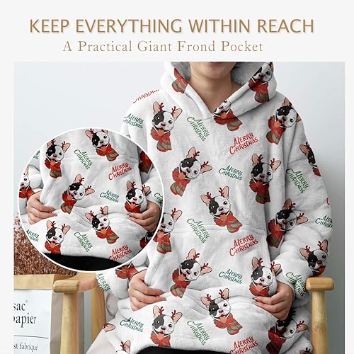 Miniatura 9 de Sleepwish Manta de bulldog de Navidad cómoda para vacaciones de invierno
