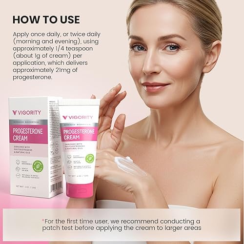 Miniatura 7 de Vigority Crema de progesterona para mujeres, crema de progesterona bioidéntica natural para el equilibrio hormonal, apoyo natural para la menopausia